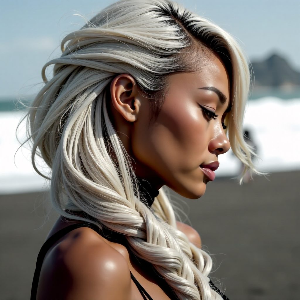 Silver Blonde Long Box Braids