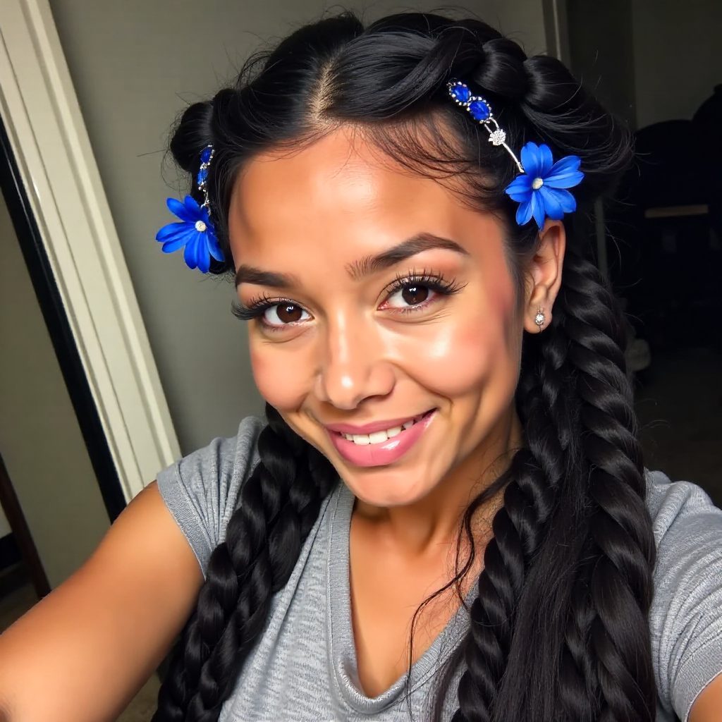 Four Knots Crown With Box Braids