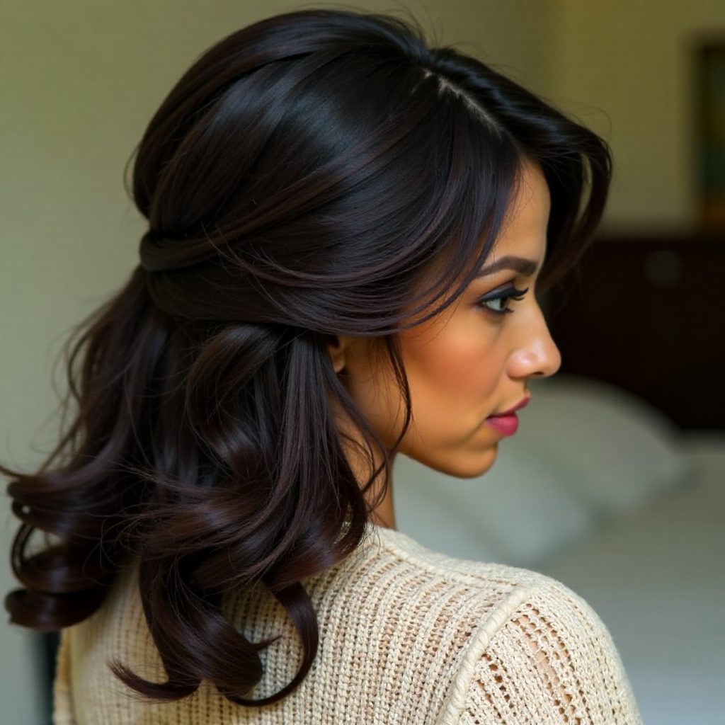 half updo for tree braids