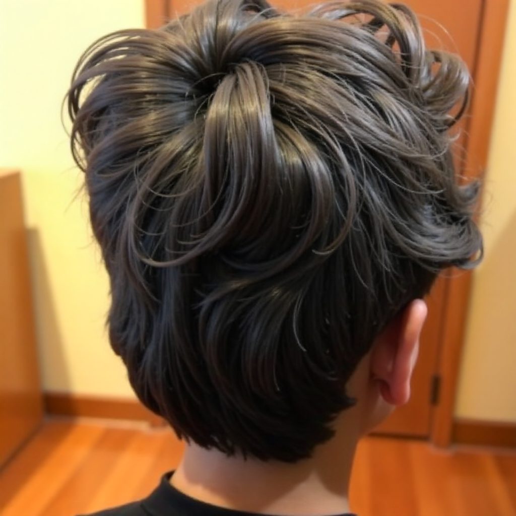 bulky bun for big box braids