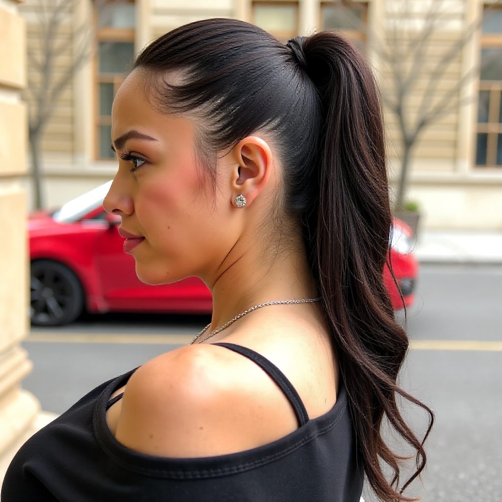 Half Mohawk Updo For Box Braids