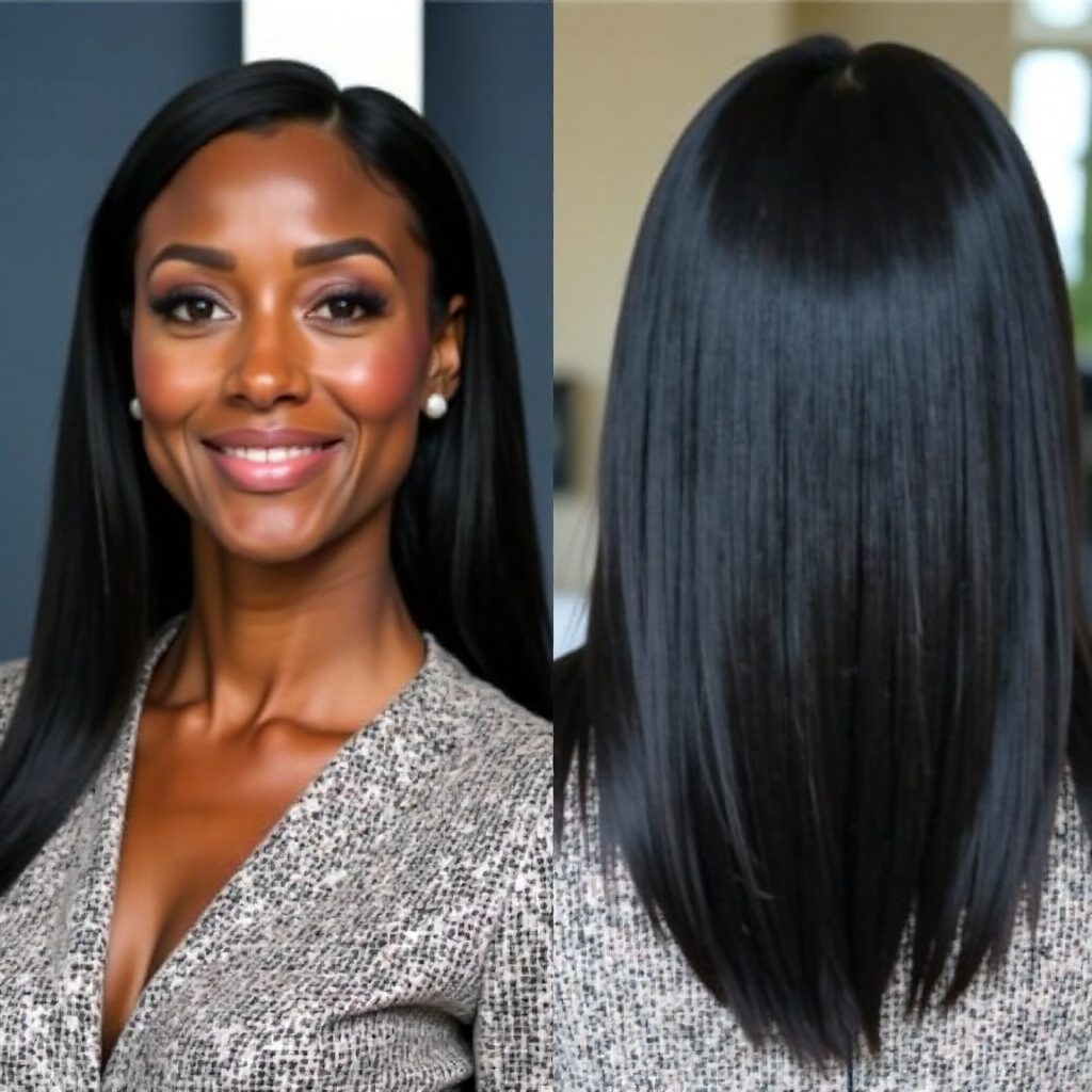 straight tree braids hairstyle