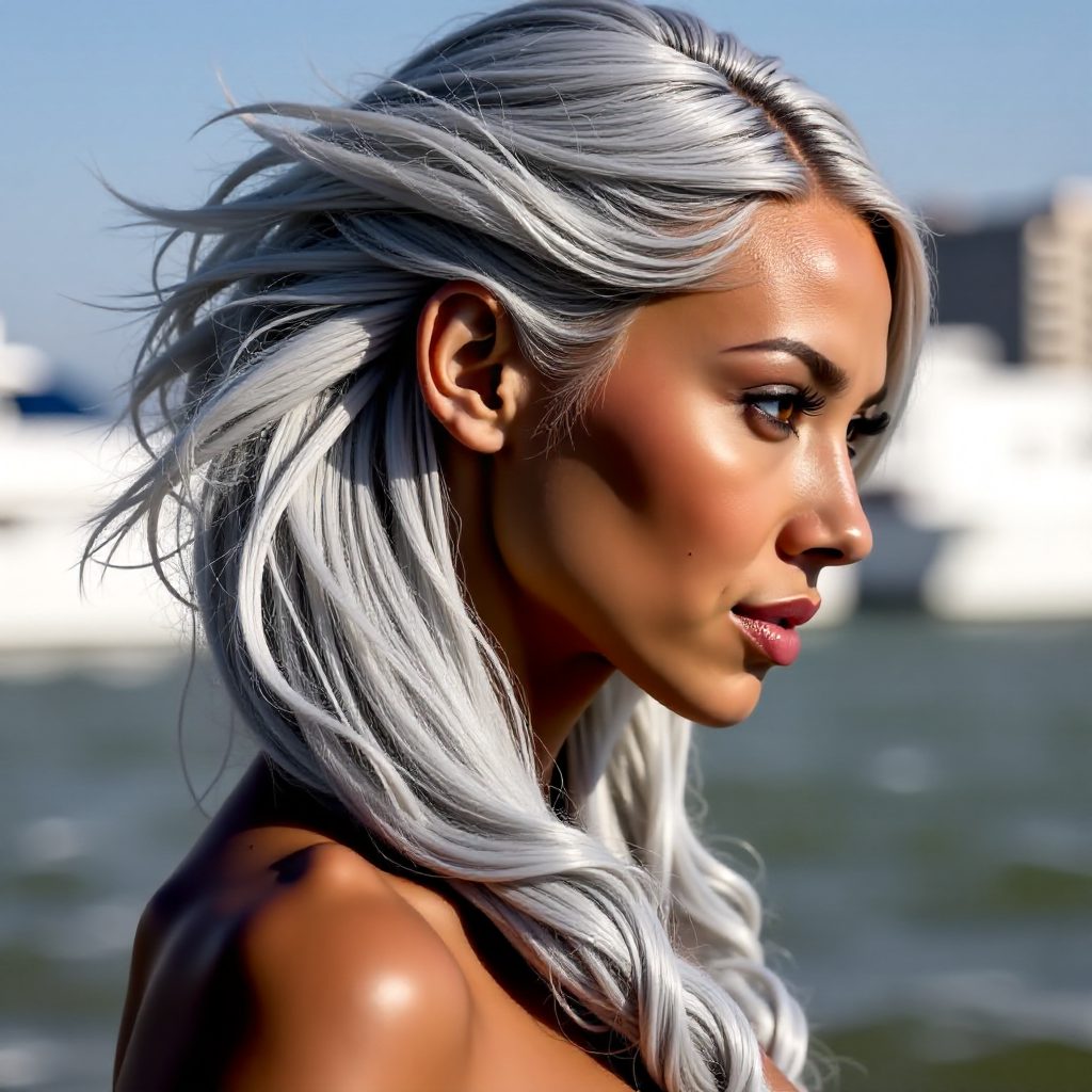Silver Blonde Box Braids