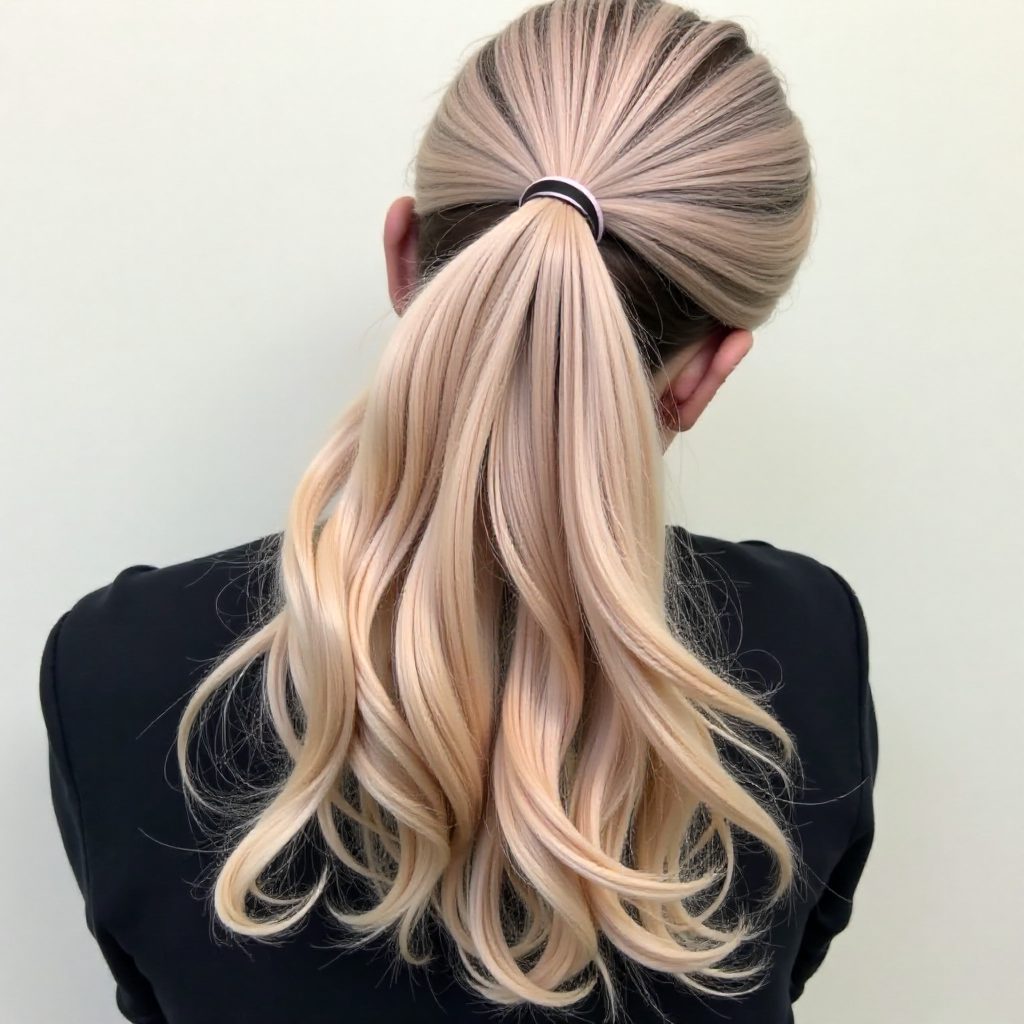 Twisted Half Updo For Long Hair