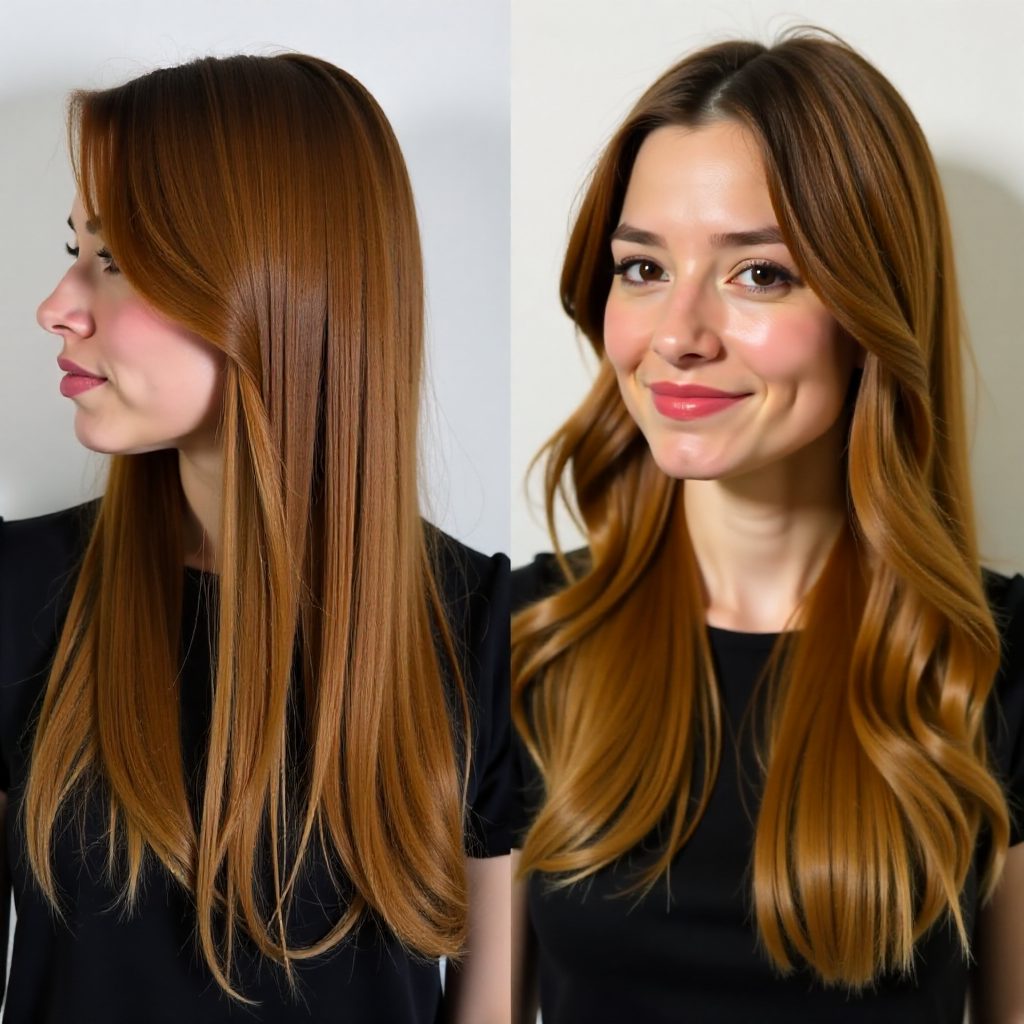 Bright Ginger Shaggy Cut