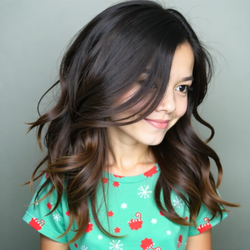 Long Layered Brunette Hairstyle