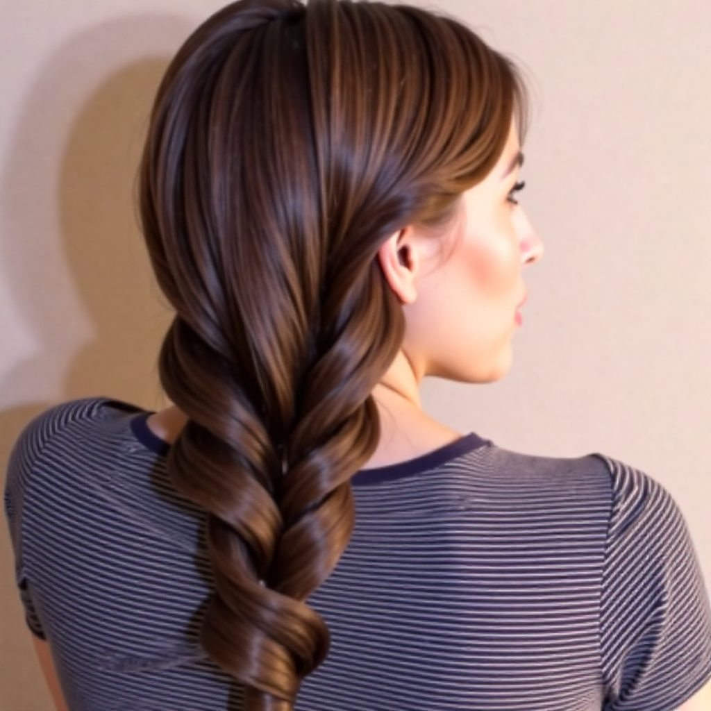Side Braid Elegant Downdo