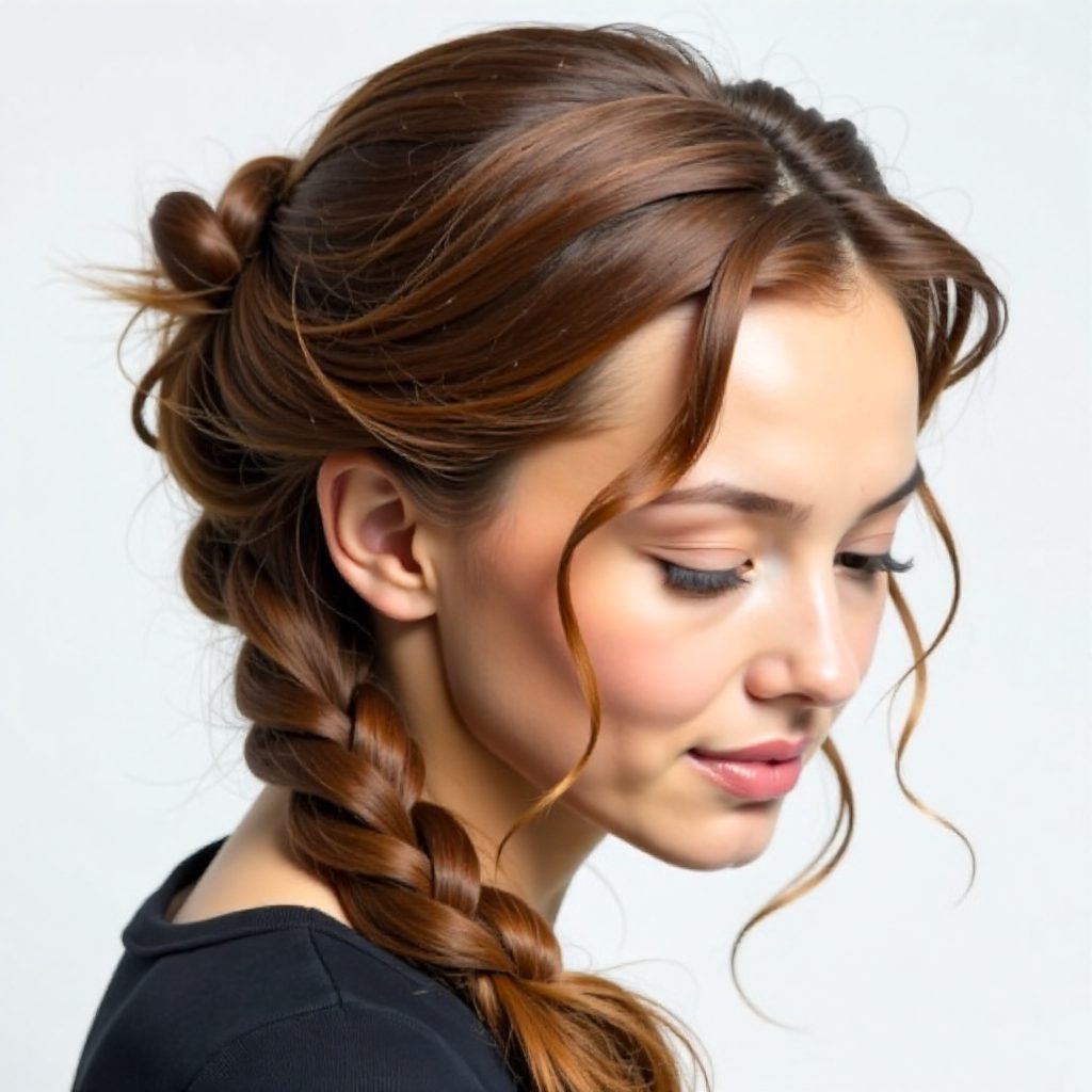 Messy Curly Elegant Updo Hairstyle