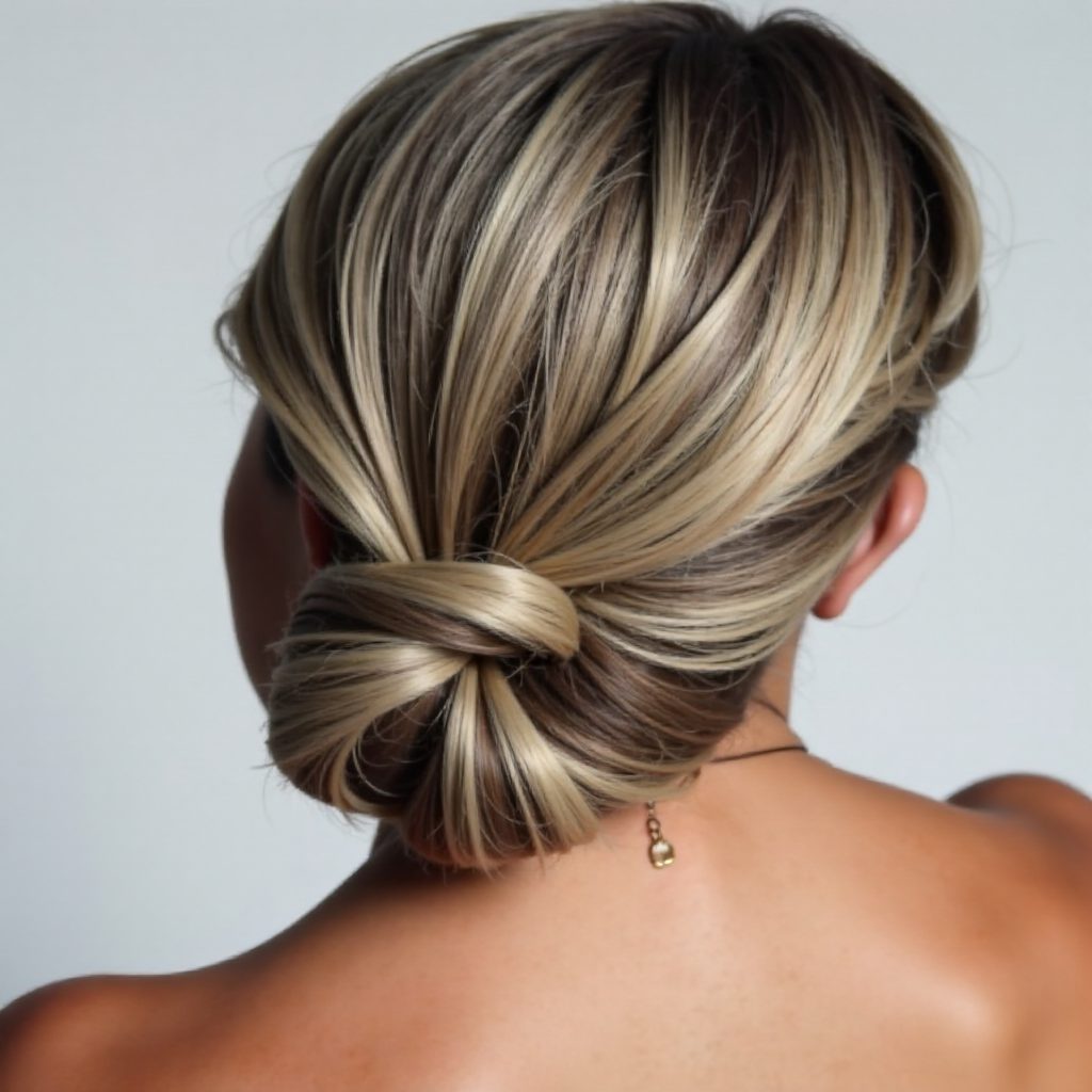 Low Wedding Elegant Updo With Twists