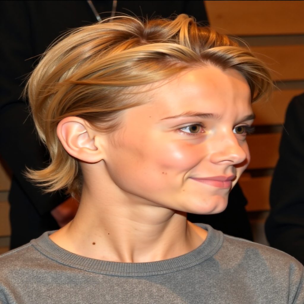 Jennifer Lawrence short hairstyle for Christmas