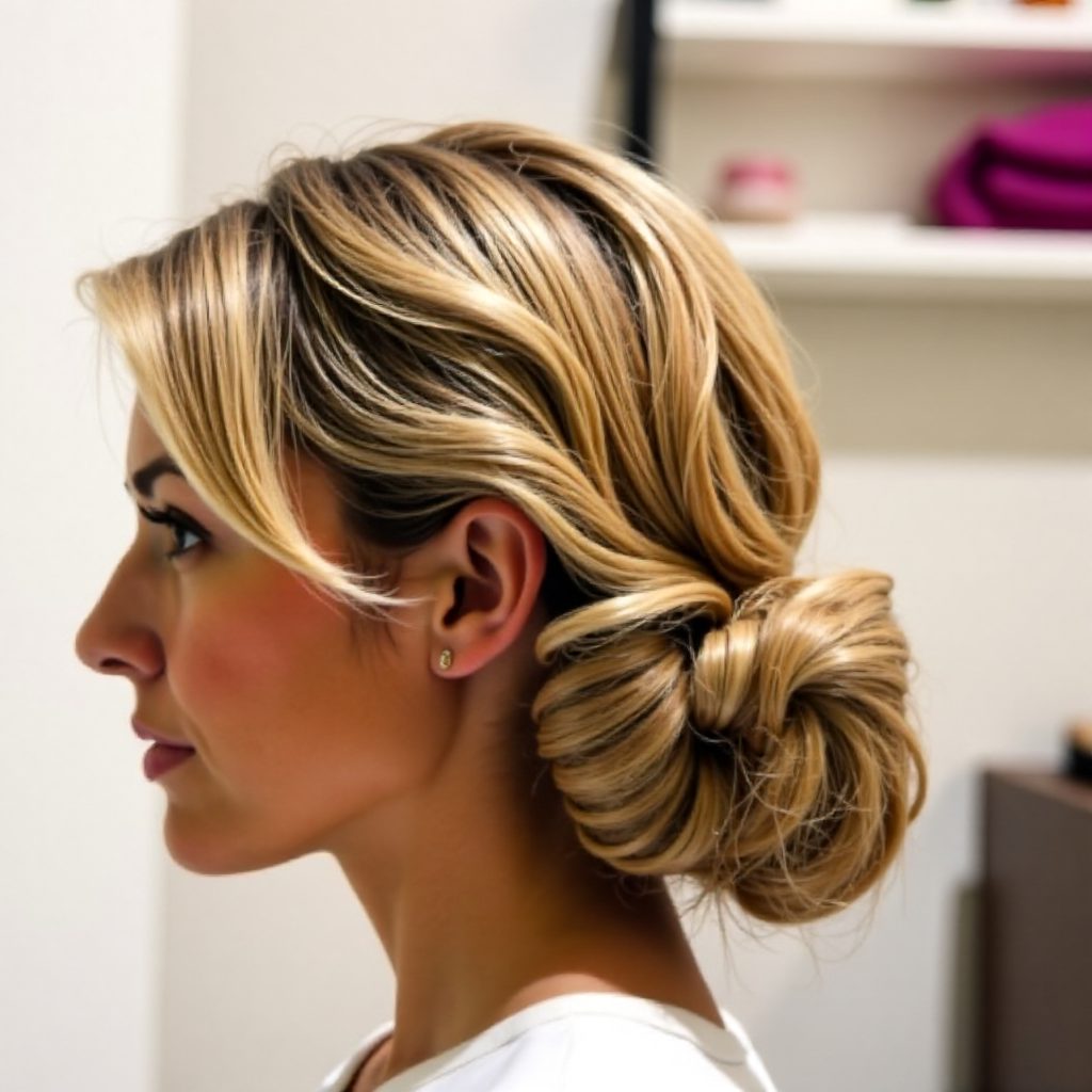 beautiful loose messy updo