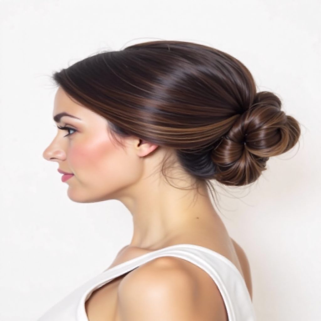 Greek style updo for beach wedding