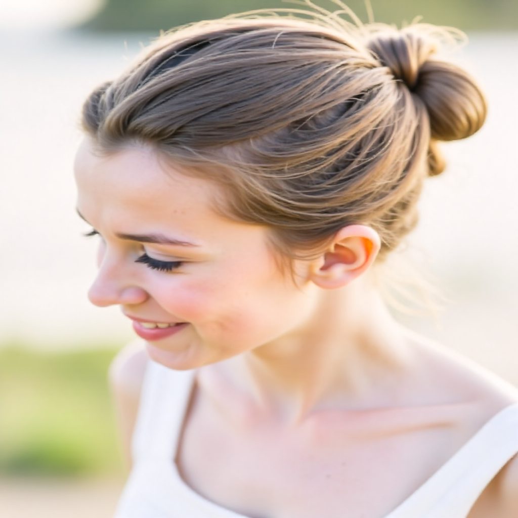 updo hairstyle for beach wedding