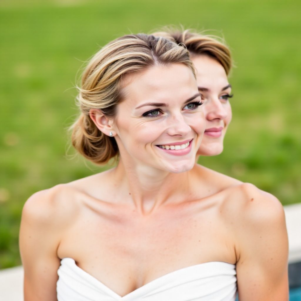 curly updo for beach wedding