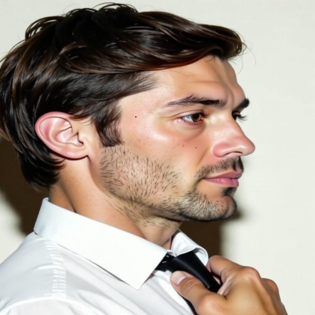 Zac Efron disheveled hairstyle