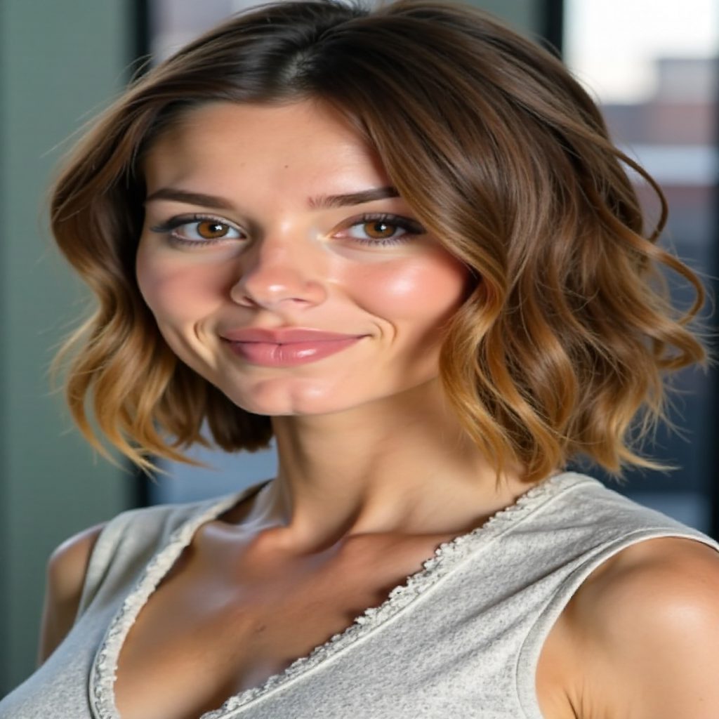 classic bob hairstyle for wavy hair
