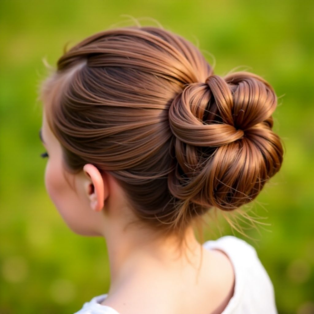 Fishtail Bun for Long Hair