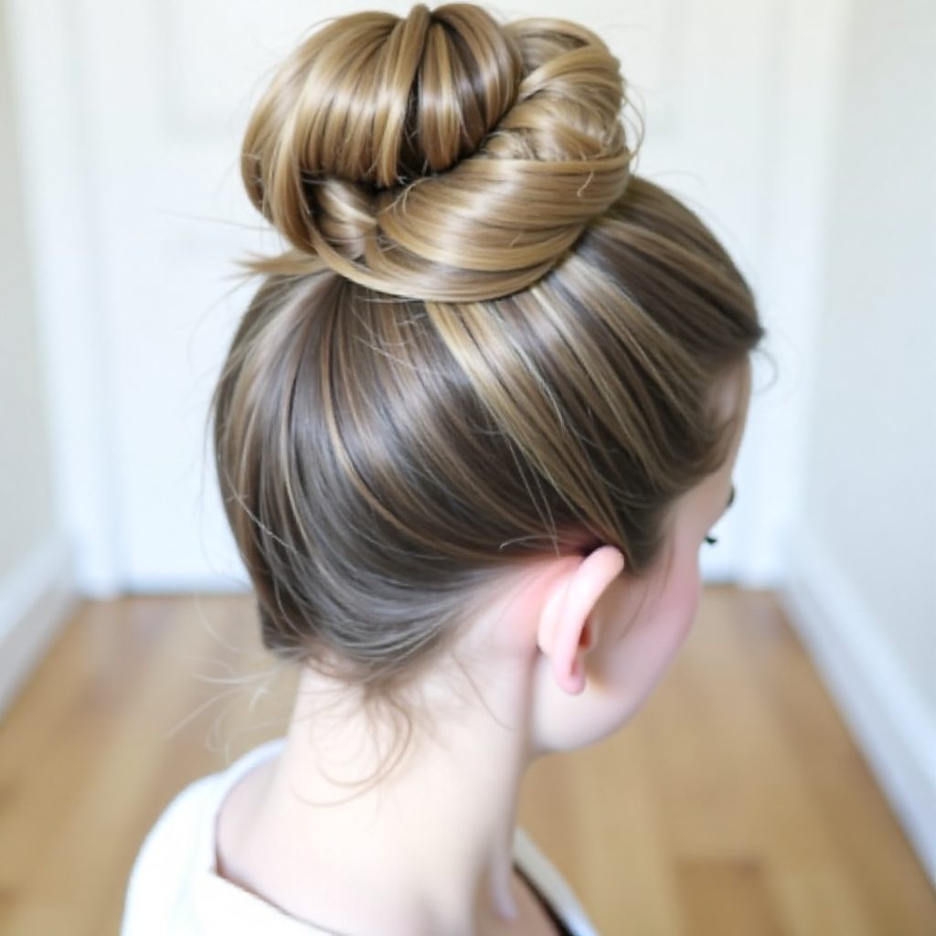 Upside Down Braid and Bun Updo