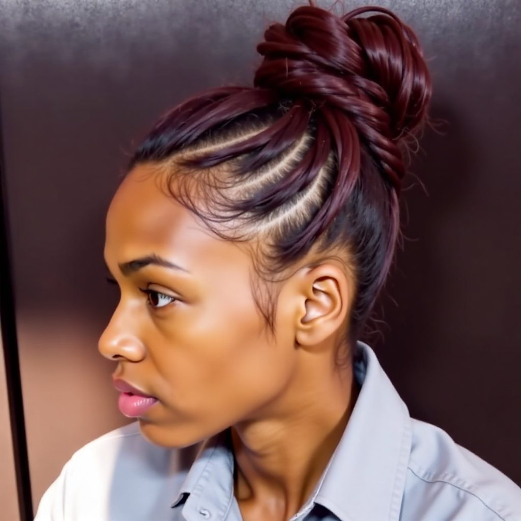 Dreadlocks Bun Updo