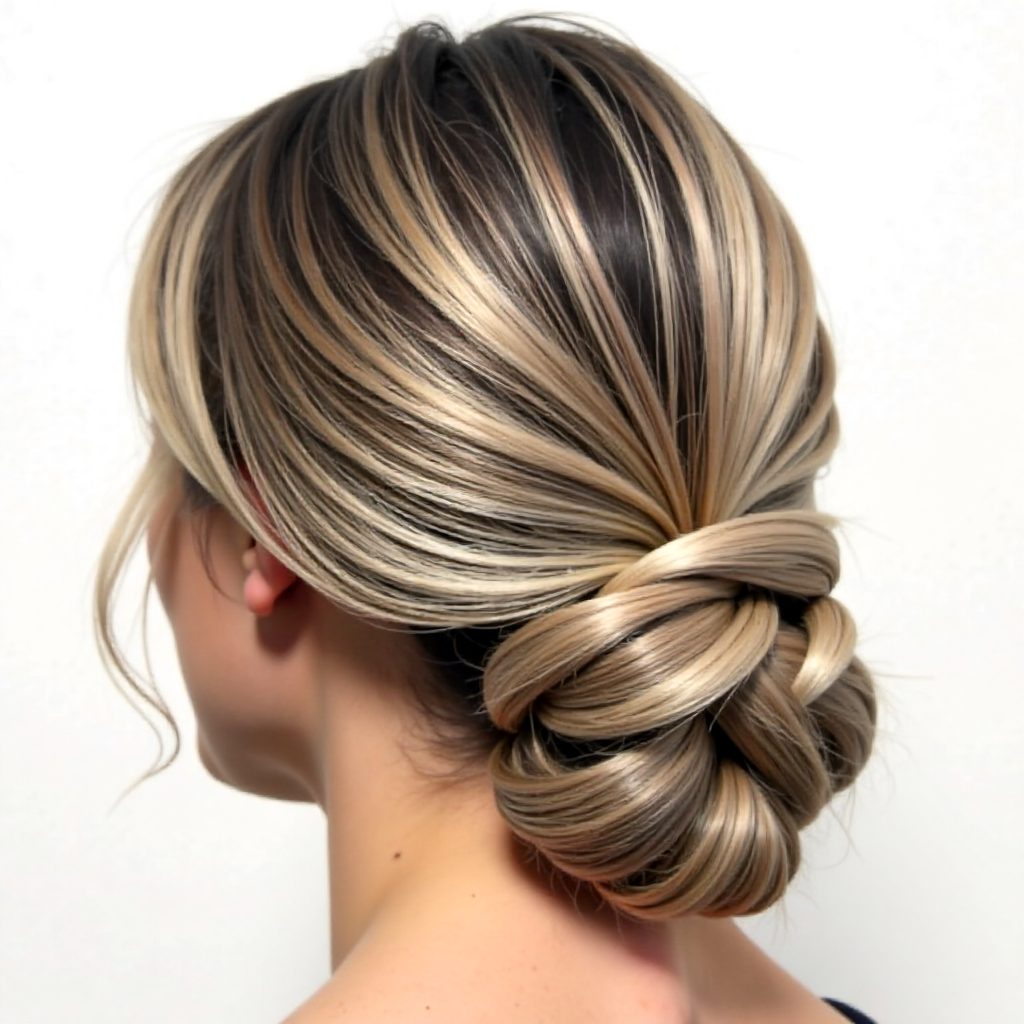 Side Braid And Low Bun