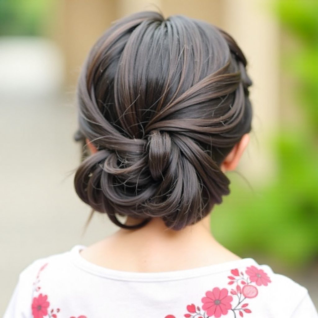 low braided updo