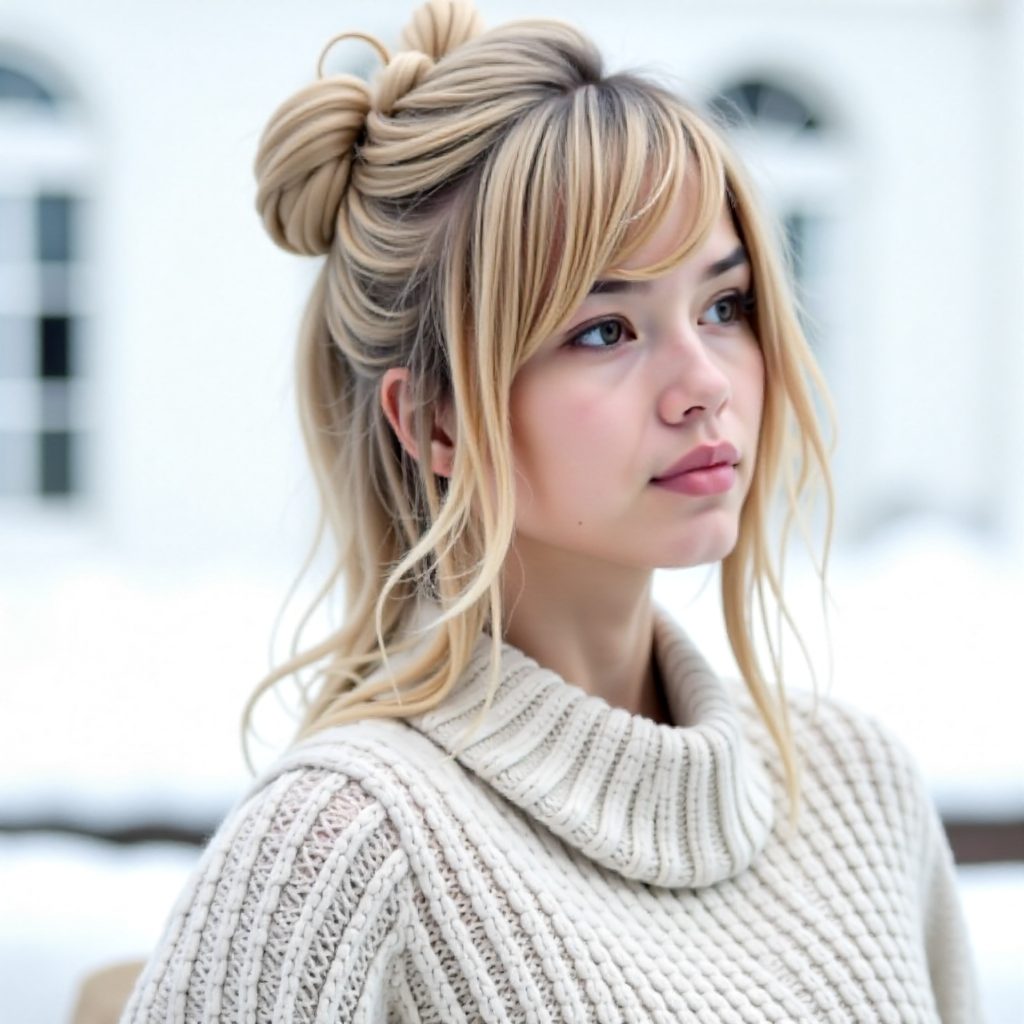 Loose Messy Bun Updo