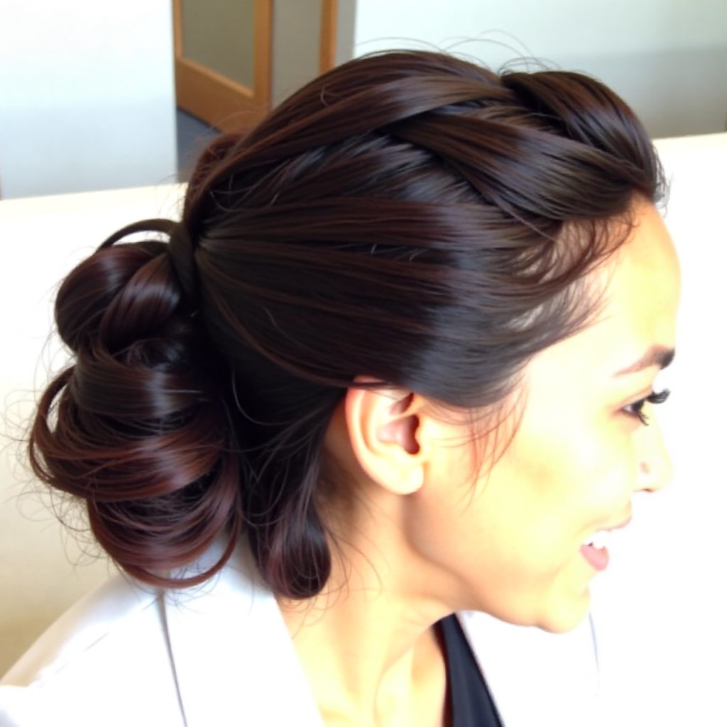 loose curly formal updo