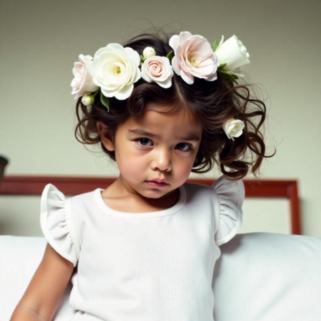 natural flower girl hairstyle