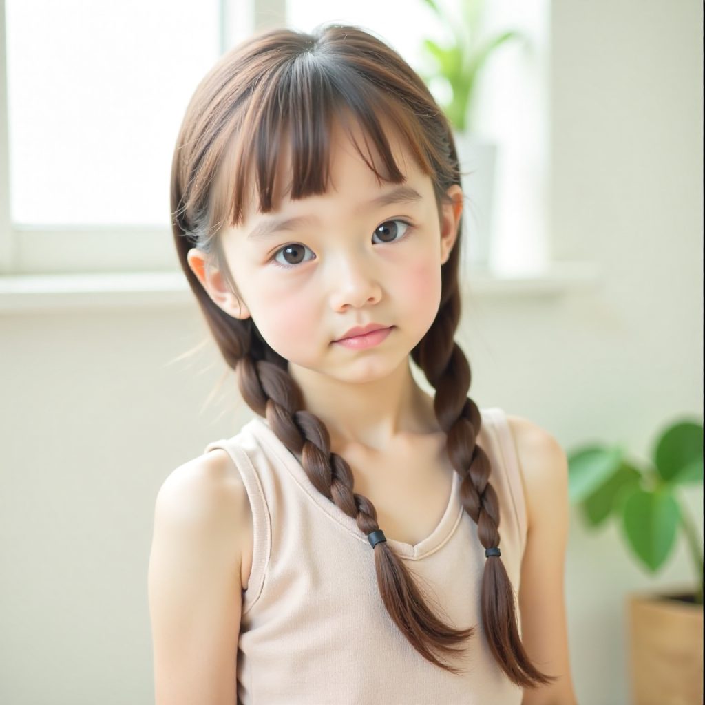 easy girls hairstyle with a floral headband