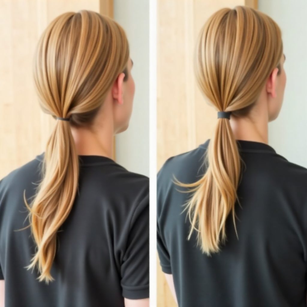 low ponytail faux hawk hairstyle