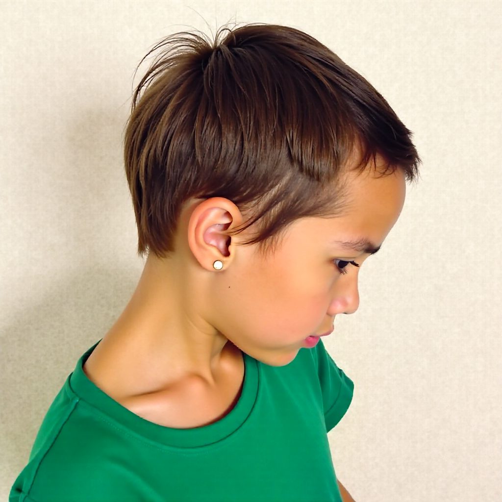 fauxhawk with zig-zag design for boys