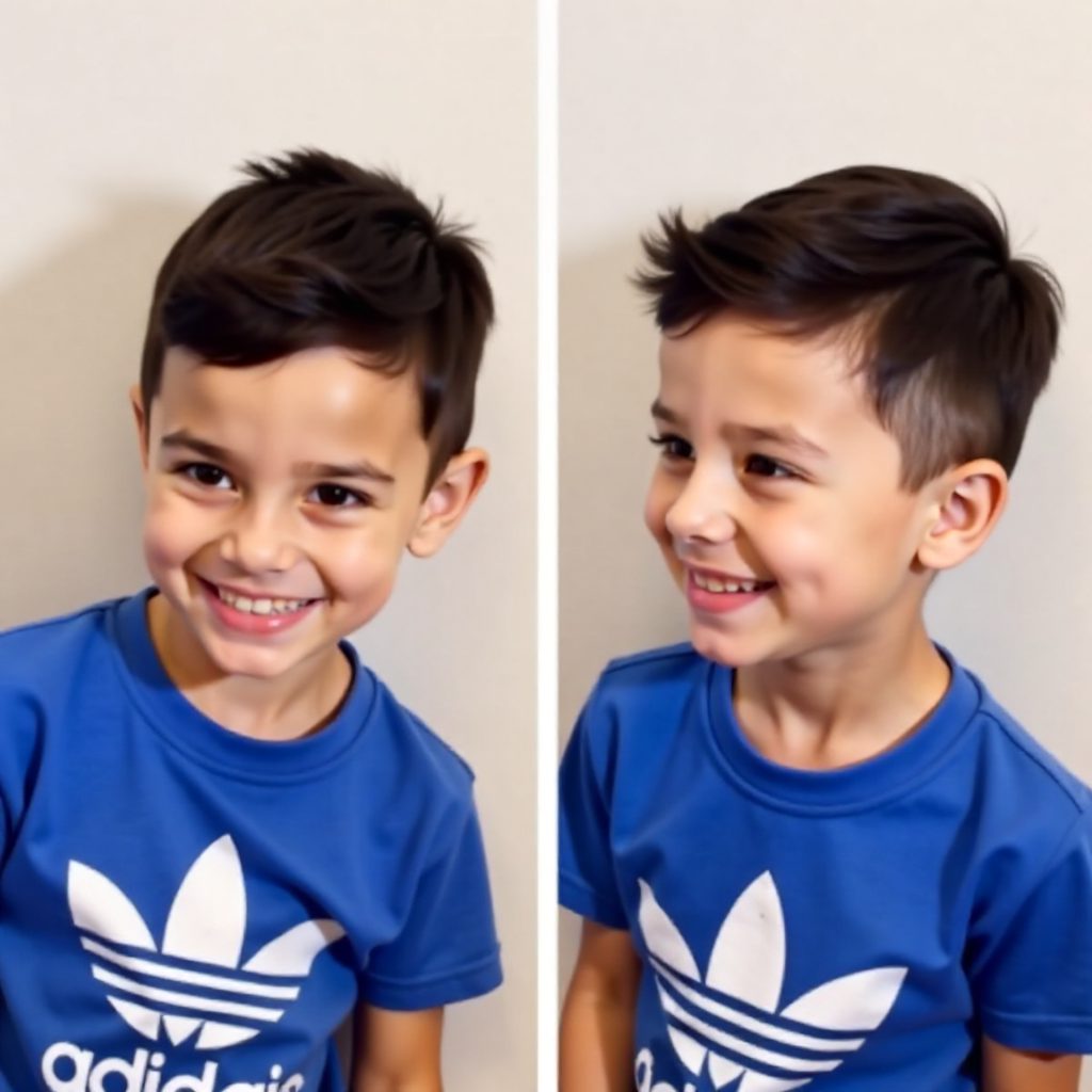 short sides long top haircut for little boys