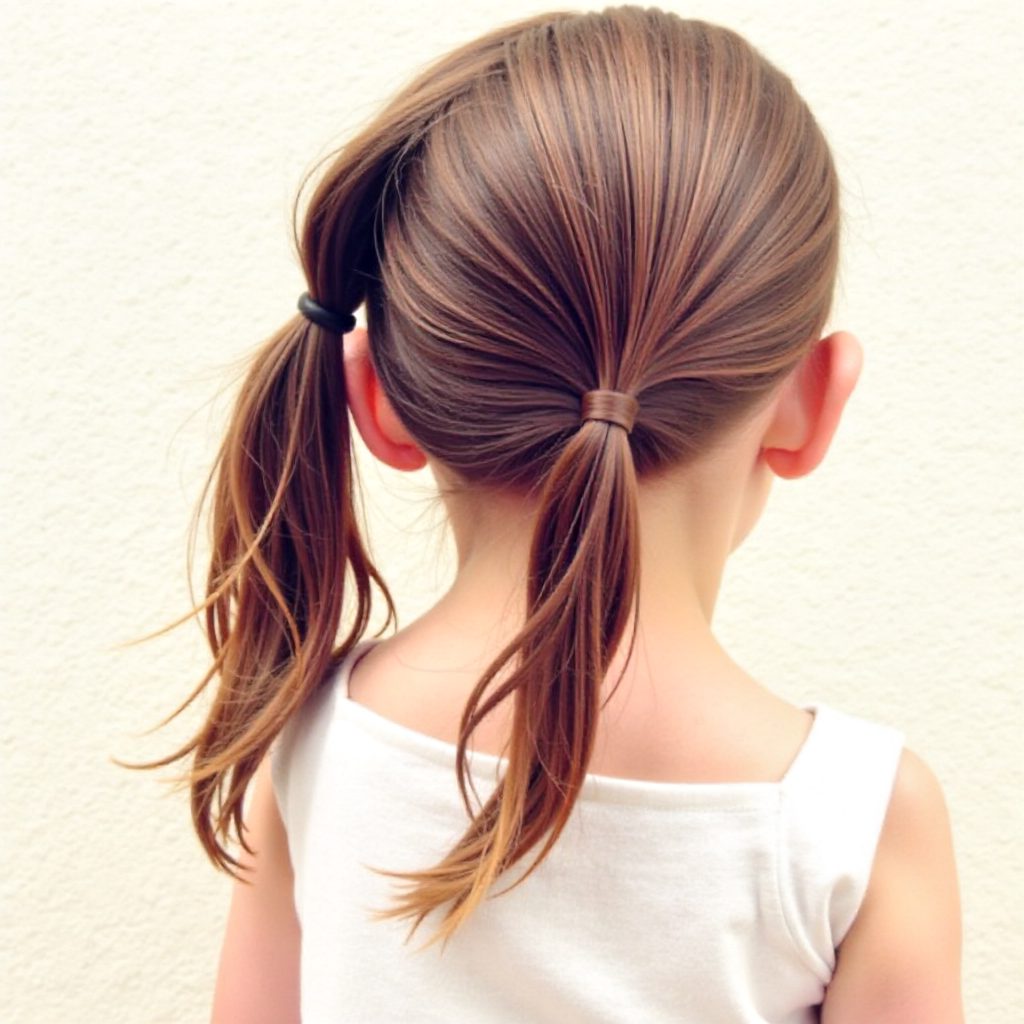 braids with ribbons and pigtails
