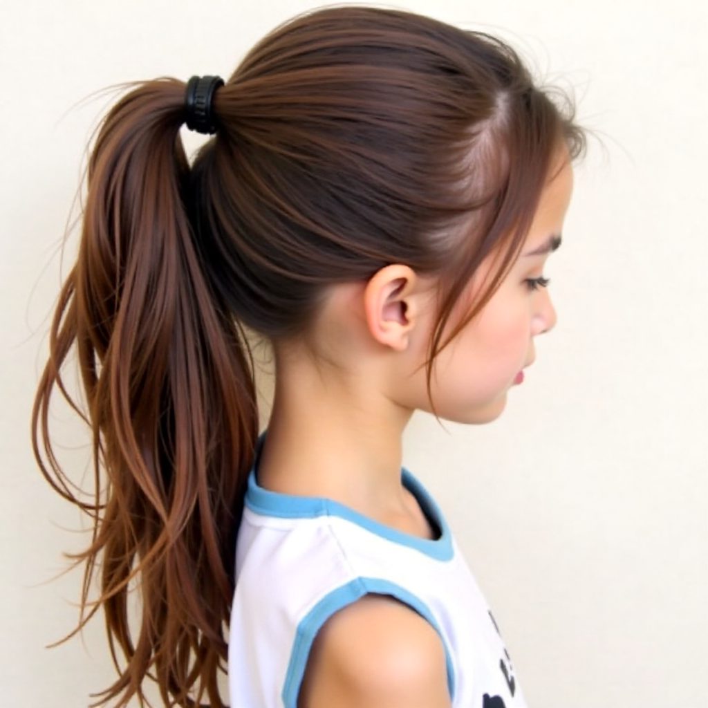 pony with a side braid