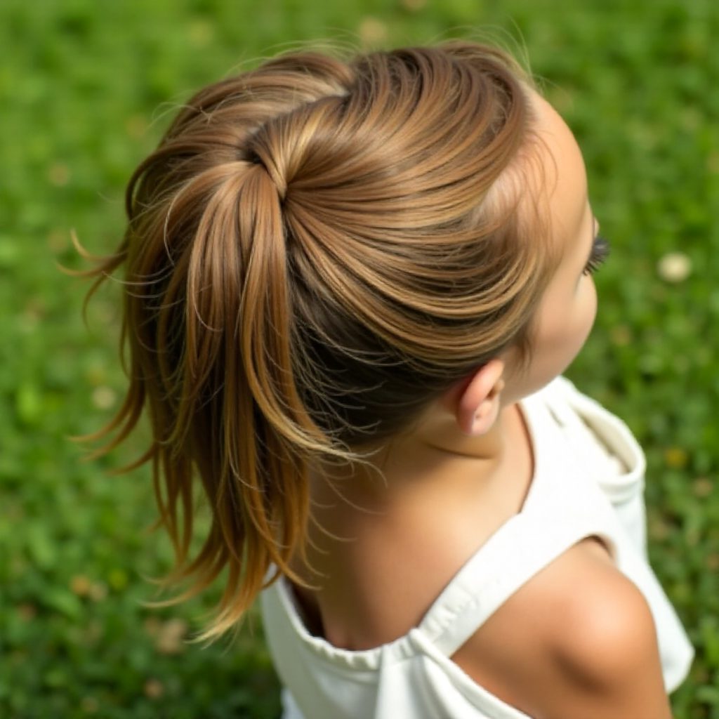 hairstyle for shorter hair with double braid