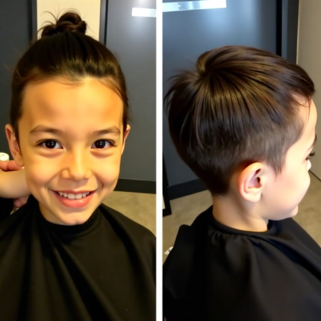 boy's faux hawk hairstyle