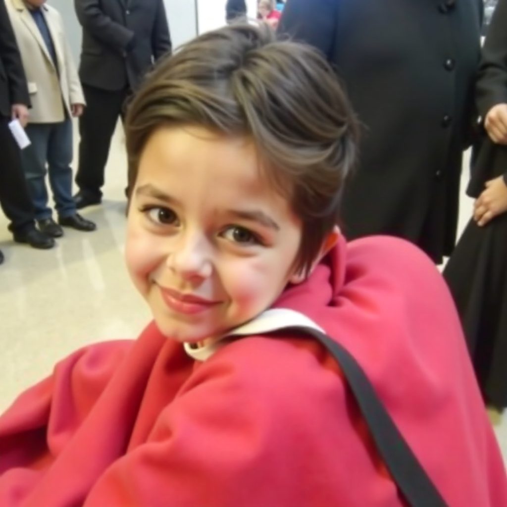 mohawk for kids with shaved design on the sides