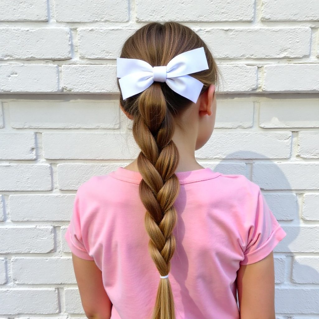toddler girl ponytail hairstyle with twists