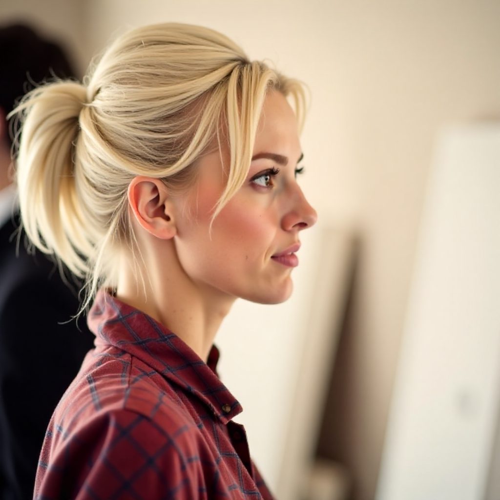 side ponytail and a braid hairstyle for girls