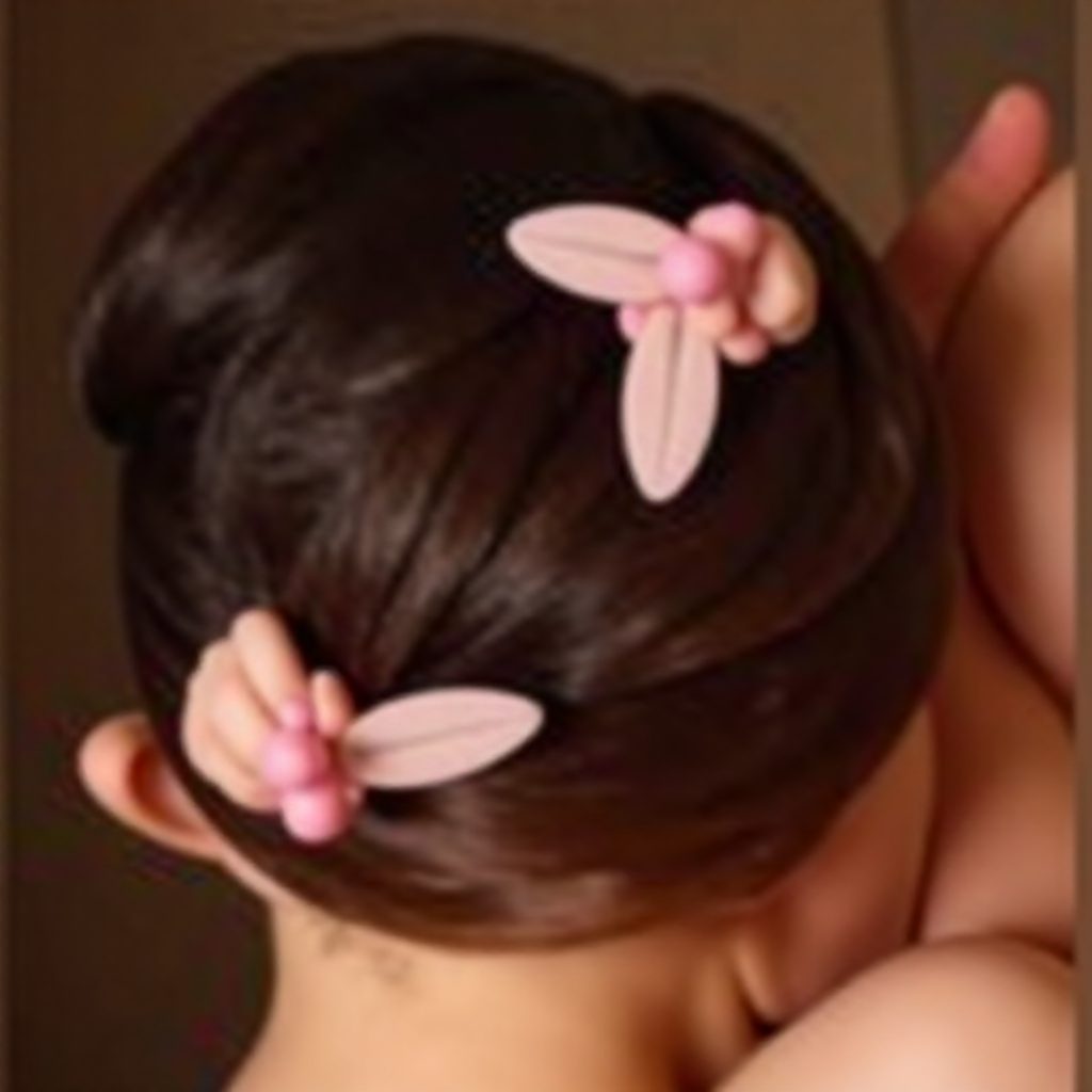 little girl hairstyle with colorful elastics