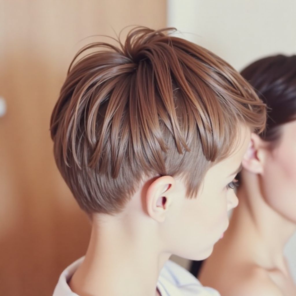 toddler knotted mohawk updo