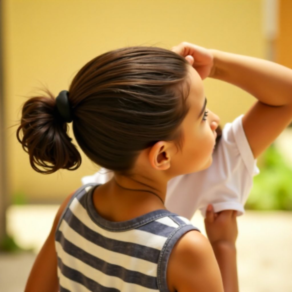 toddler girl formal ponytail hairstyle