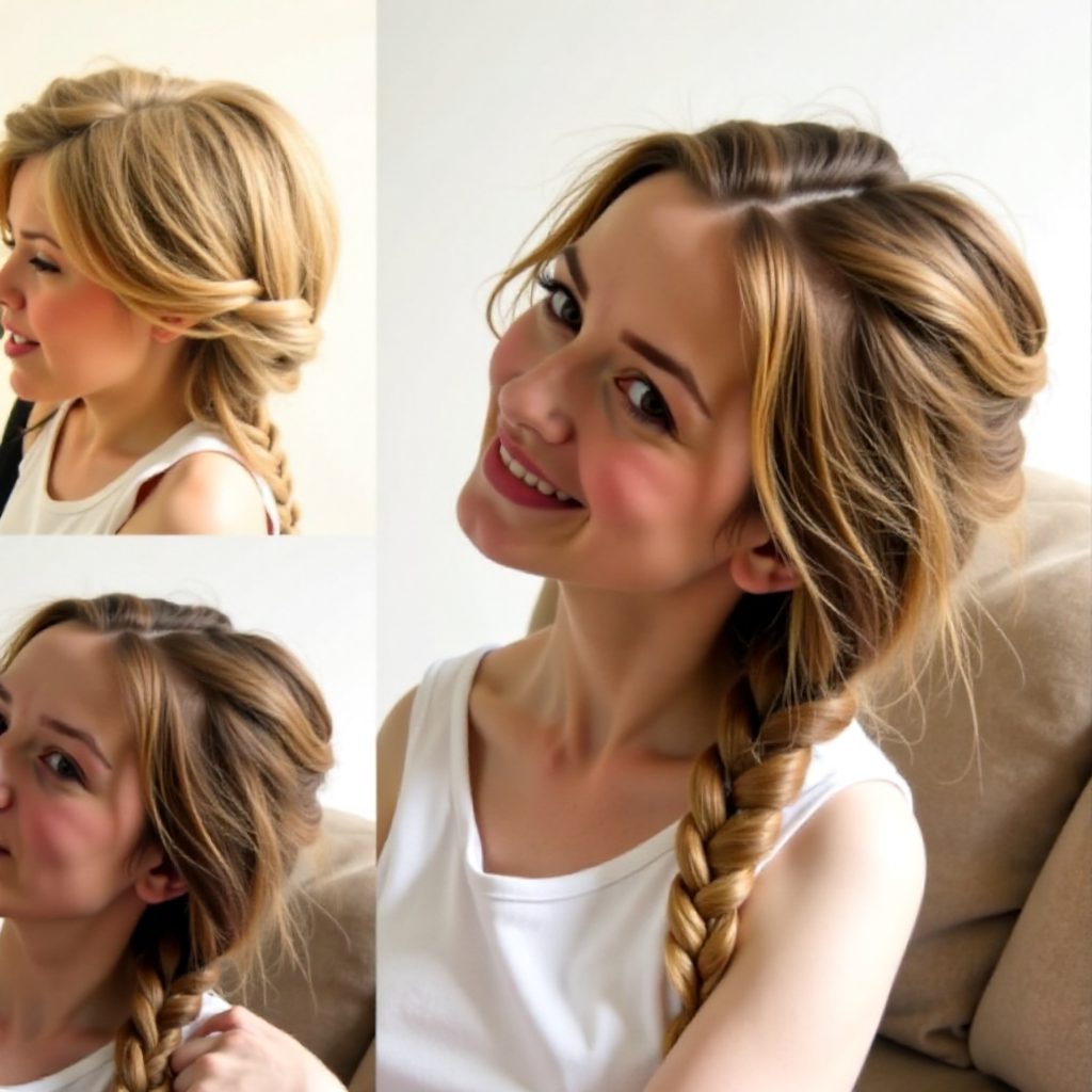 braided hairstyle for a little girl