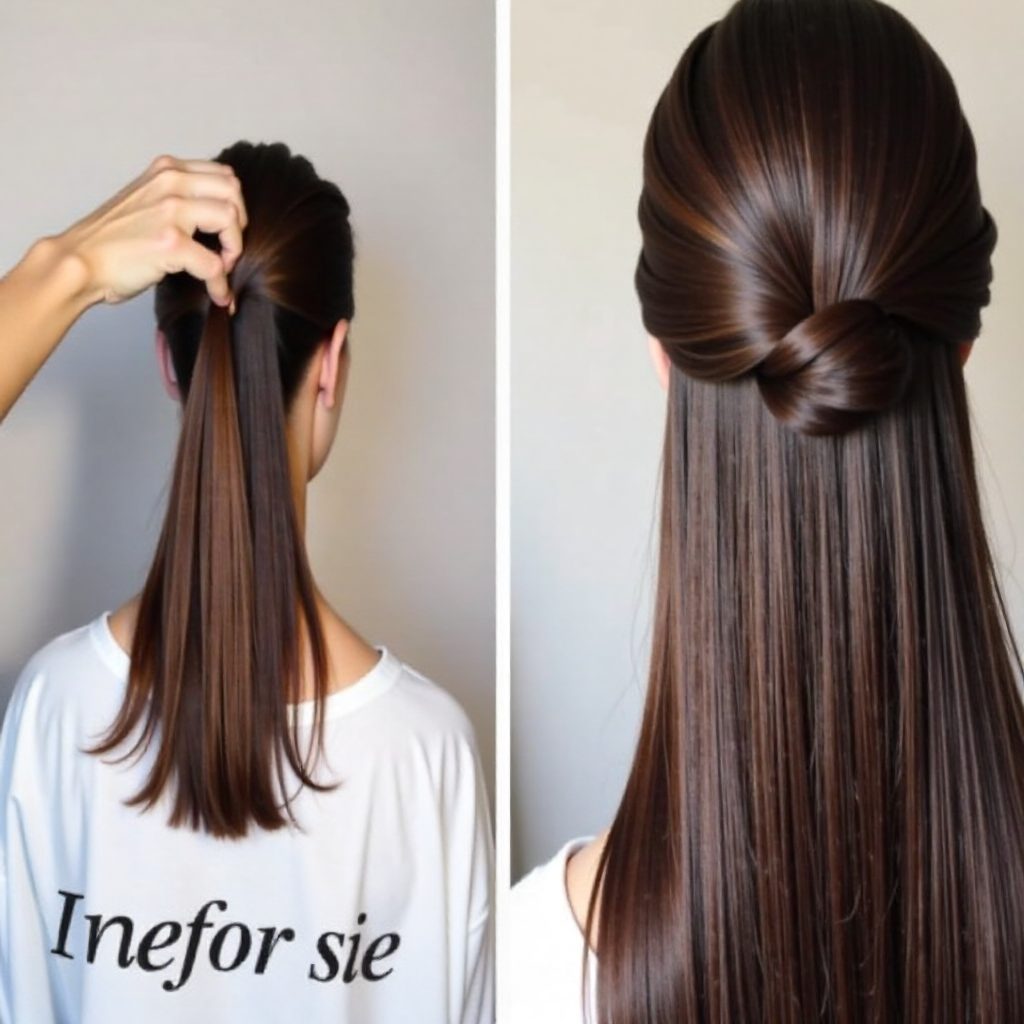 half up braided hairstyle for thick hair