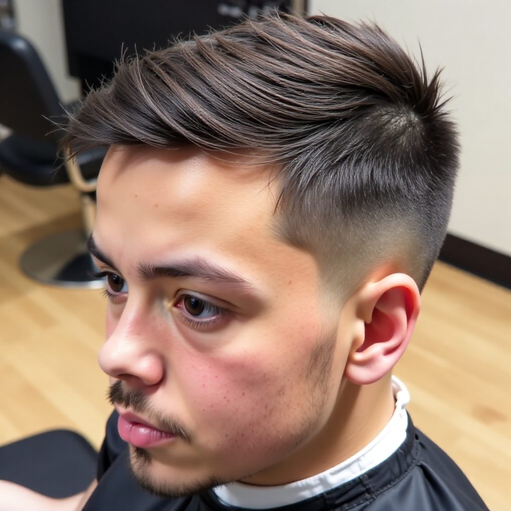 men's side part haircut with undercuts