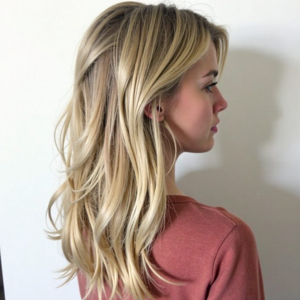 Blonde Loose Waterfall Braid
