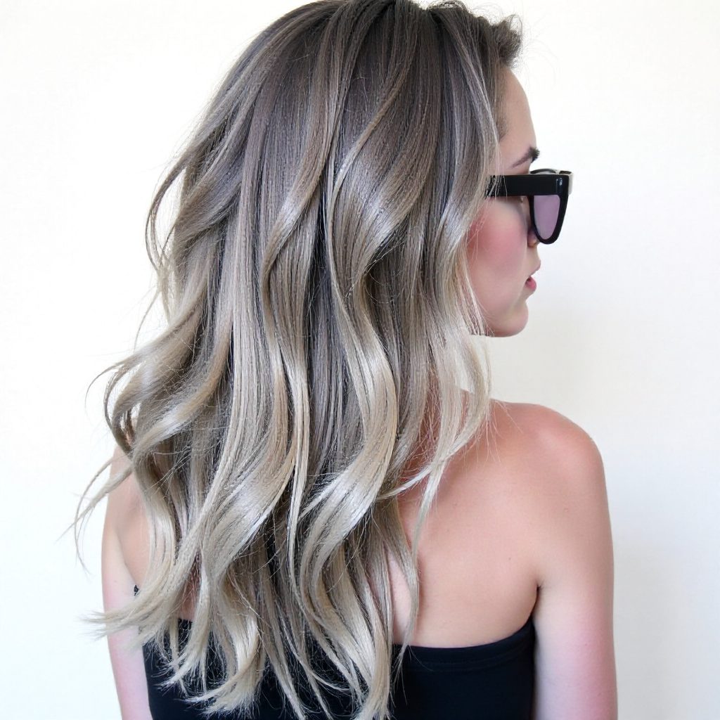Curly Hairstyle With Waterfall Braid