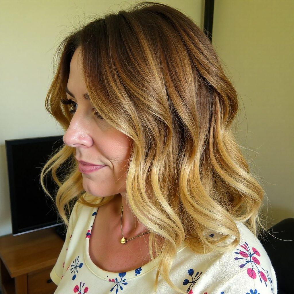 Curly Messy Waterfall Braid Hairstyle