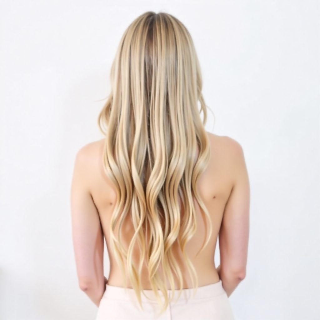 double waterfall braid half updo for blonde hair