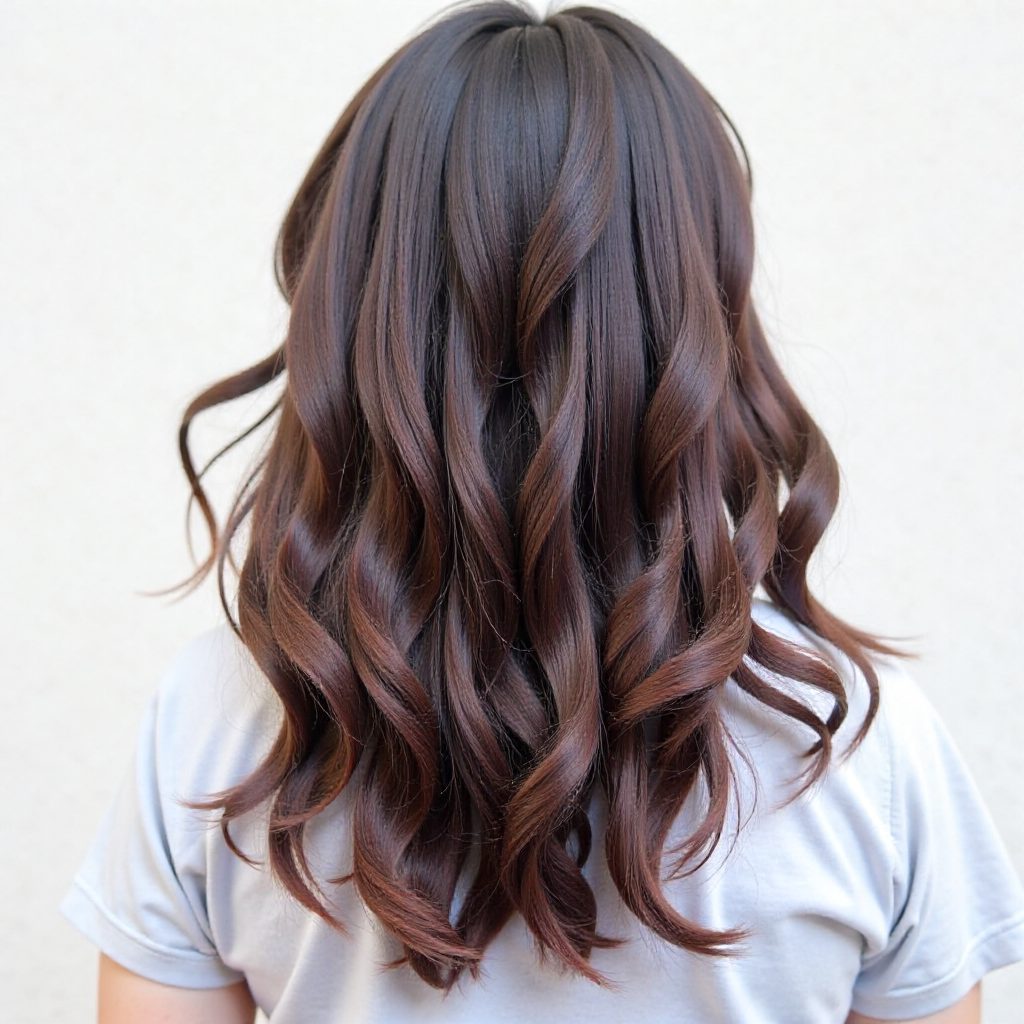 Curly Waterfall Half Up Half Down Hairstyle